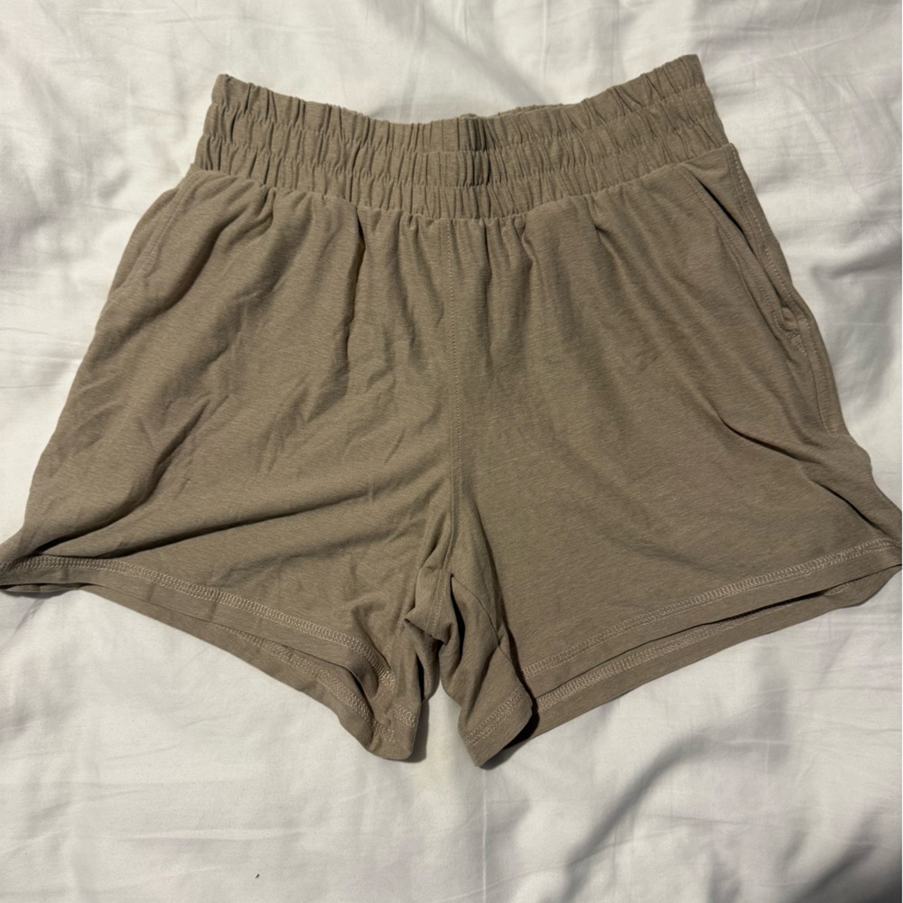 Athletic Works High Waist Tan Women's Shorts